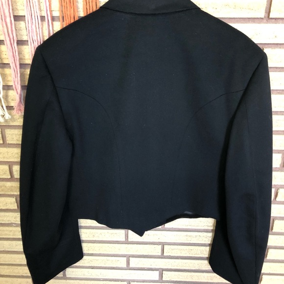 Vintage Canadian Black Wool Military Jacket - Chest 40 - Unisex -Short Tuxedo - Picture 9 of 14